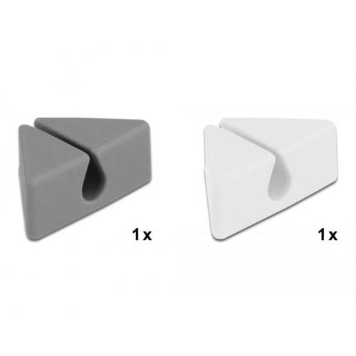 Delock Kabel-Halteclips Thermoplast Grau, Weiß (L x B x H) 22 x 22 x 30 mm 1 Set 18328