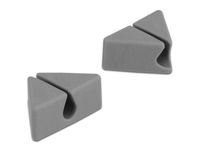 Delock Kabel-Halteclips Thermoplast Grau, Weiß (L x B x H) 22 x 22 x 30 mm 1 Set 18328-2
