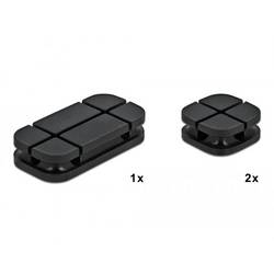 Delock Kabel-Halteclips Silikon Schwarz (B x H) 24 mm x 10 mm 1 Set 18331