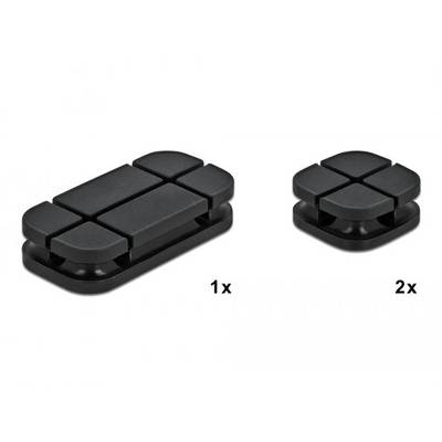 Delock Kabel-Halteclips Silikon Schwarz (B x H) 24 mm x 10 mm 1 Set 18331-0