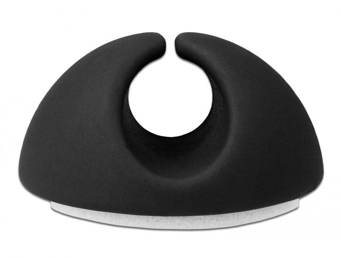 Delock Kabel-Halteclips Thermoplast Schwarz (Ø x H) 6.5 mm x 15 mm 6 St. 18342-1