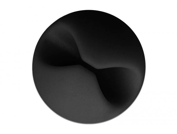 Delock Kabel-Halteclips Thermoplast Schwarz (Ø x H) 6.5 mm x 15 mm 6 St. 18342-3