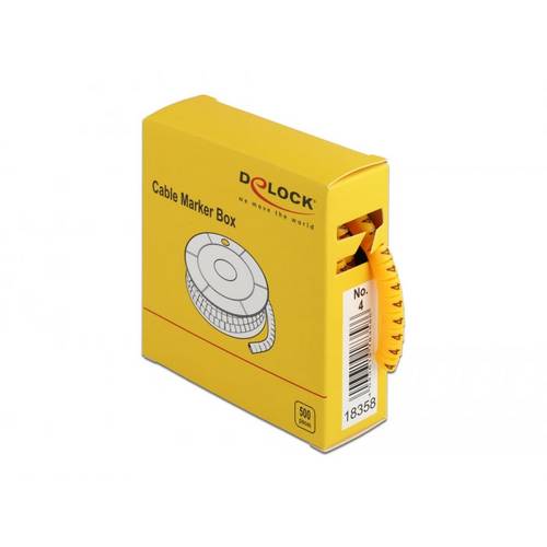 Thumbnail - DELOCK Kabelmarker Box, Nr: 4, gelb, 500