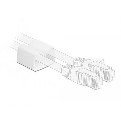 Delock Kabel-Halteclips Kunststoff Weiß 2-fach (Ø x H) 15 mm x 21 mm 2 St. 18395-2