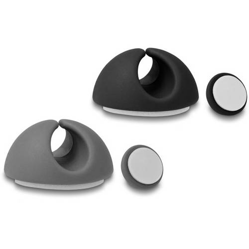 Delock Kabel-Halteclips Thermoplast Schwarz, Grau (B x H) 29 mm x 15 mm 1 Set 18452