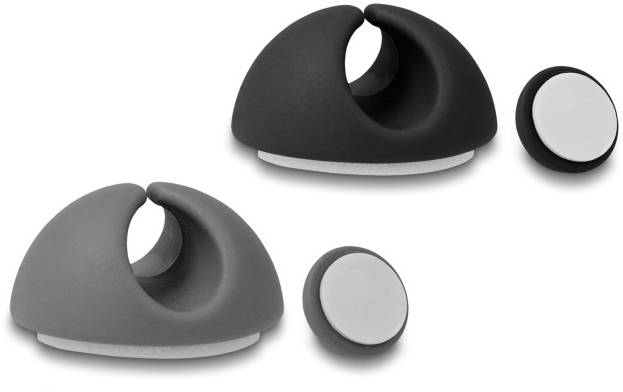 Delock Kabel-Halteclips Thermoplast Schwarz, Grau (B x H) 29 mm x 15 mm 1 Set 18452-1