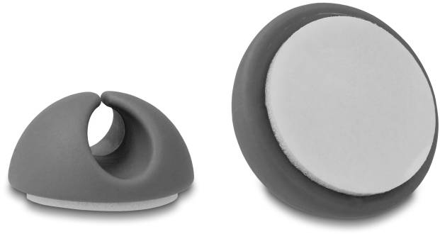 Delock Kabel-Halteclips Thermoplast Schwarz, Grau (B x H) 29 mm x 15 mm 1 Set 18452-2