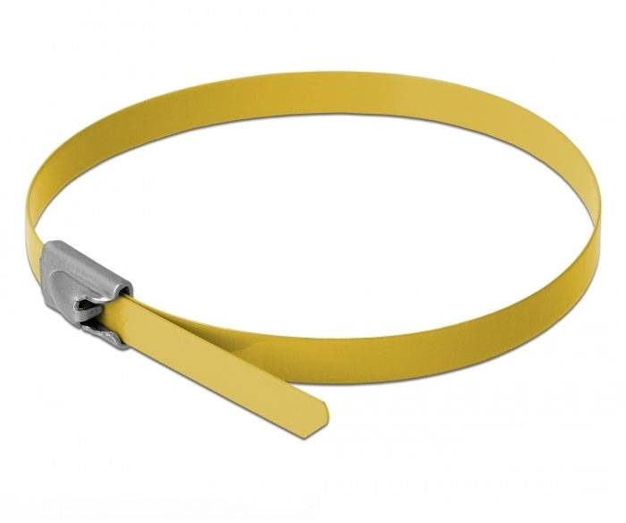 Delock 18785 Edelstahl-Kabelbinder Gelb 10 St.