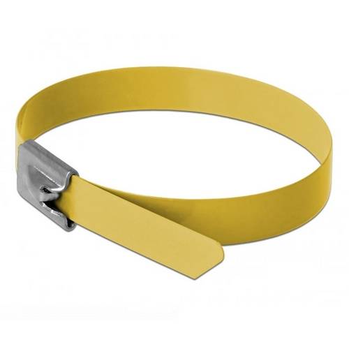 Delock 18790 Edelstahl-Kabelbinder Gelb 10 St.