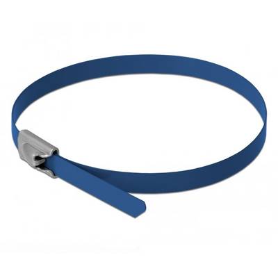 Delock 18793 Edelstahl-Kabelbinder Blau Hitzestabilisiert, hohe Zugfestigkeit, mit Kugelverschluss 10 St.-1