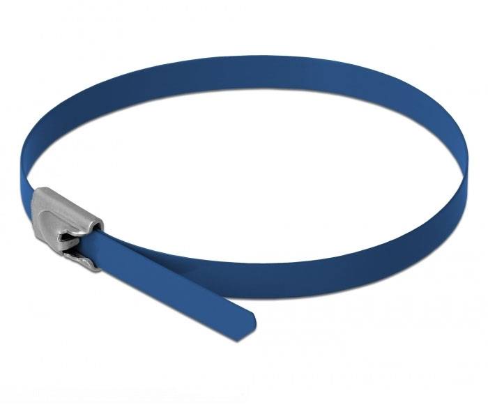Delock 18794 Edelstahl-Kabelbinder Blau 10 St.