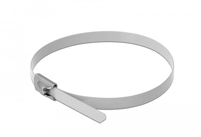 Thumbnail - Delock 18817 Edelstahl-Kabelbinder Weiß 10 St.