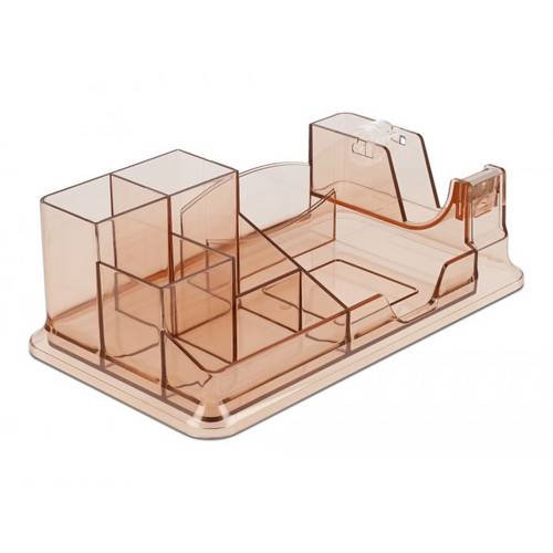 Thumbnail - Delock 18341 18341 Schreibtischorganizer Braun, Transparent Anzahl der Fächer: 7