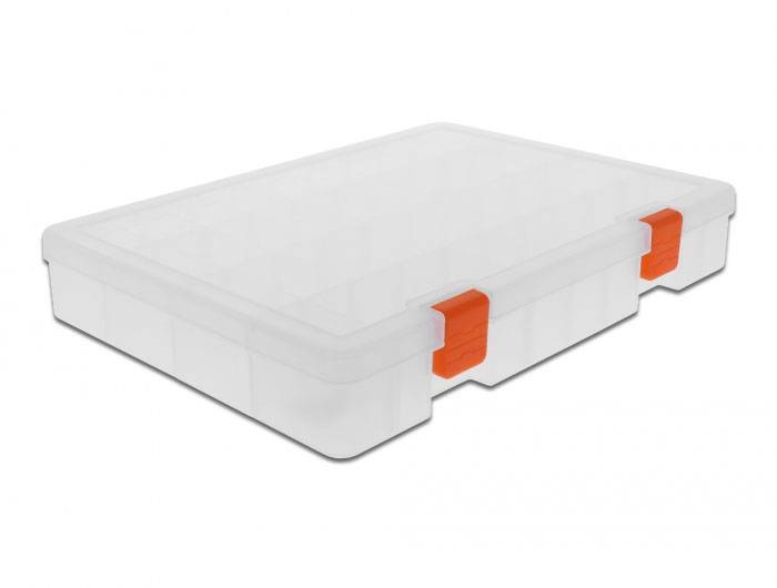 Thumbnail - Universal Delock 18350 Box (B x H x T) 190 x 40 x 250 mm Anzahl Fächer: 36 spritzwassergeschützt, schnittfest, Transpare...