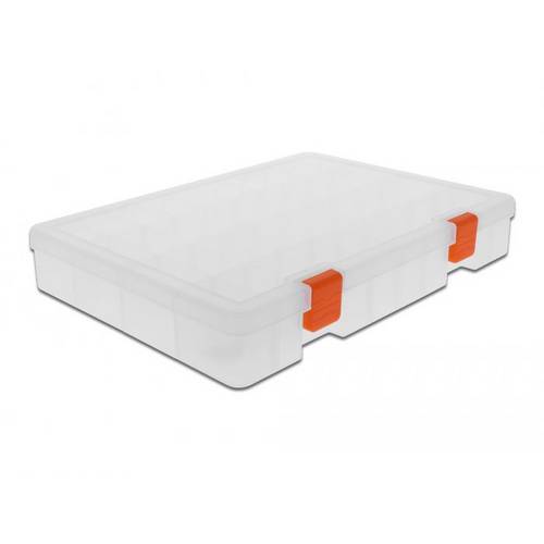 Thumbnail - Universal Delock 18350 Box (B x H x T) 190 x 40 x 250 mm Anzahl Fächer: 36 spritzwassergeschützt, schnittfest, Transpare...
