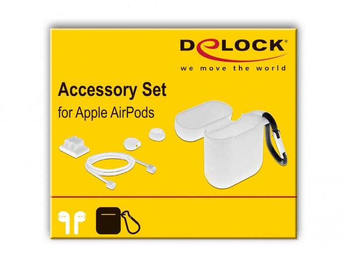 Delock 18351 Schutzhülle für Ladecase Apple AirPods (Gen. 1), AirPods (Gen. 2) Weiß-3