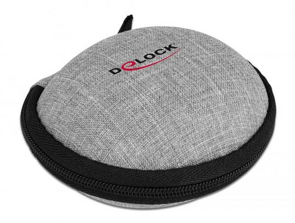 Delock 18421 Kopfhörer Tasche   Schwarz, Grau