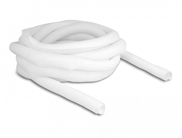 Delock 20811 20811 Geflechtschlauch Weiß Polyester 5 m 26 mm (max) 1 St.-1