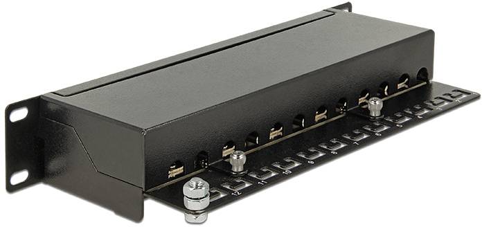 Delock 43310 Patch-Panel 254 mm (10") CAT 6a 1 HE Schwarz Bestückt-2
