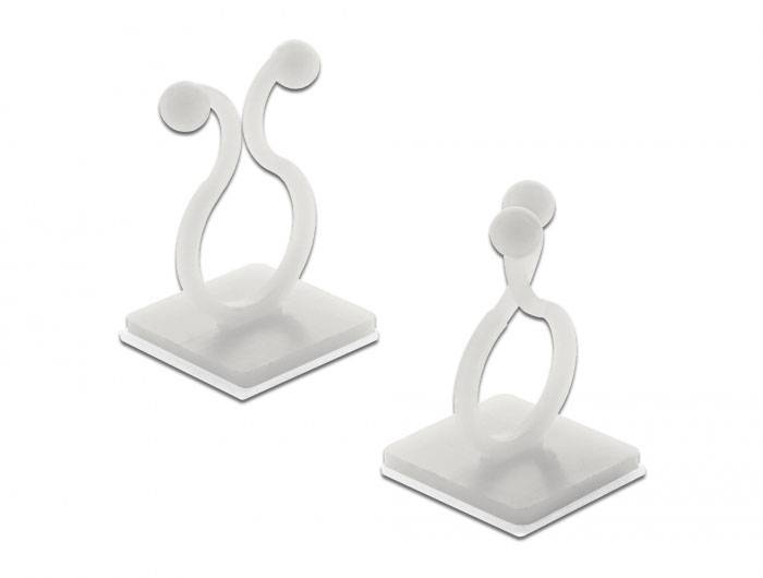 Delock Kabel-Halteclips Nylon Transparent (L x B x H) 31.9 x 20 x 20 mm 10 St. 60175-2