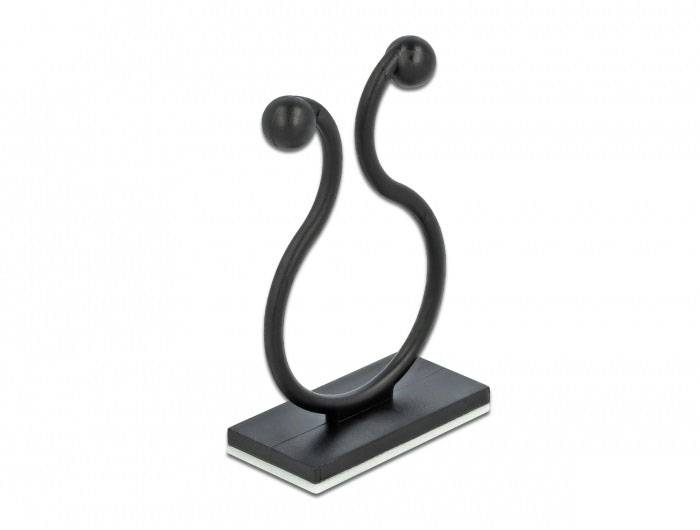Delock Kabel-Halteclips Nylon Schwarz (B x H) 25.2 mm x 13 mm 10 St. 60176-1