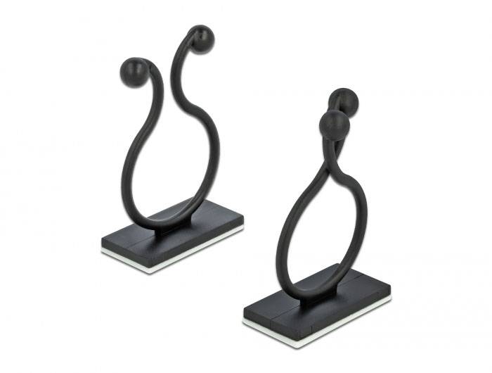 Delock Kabel-Halteclips Nylon Schwarz (B x H) 25.2 mm x 13 mm 10 St. 60176-2