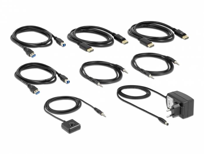 Delock 11476 DisplayPort-Switch DisplayPort® 7680 x 4320 Pixel, 3840 x 2160 Pixel-2