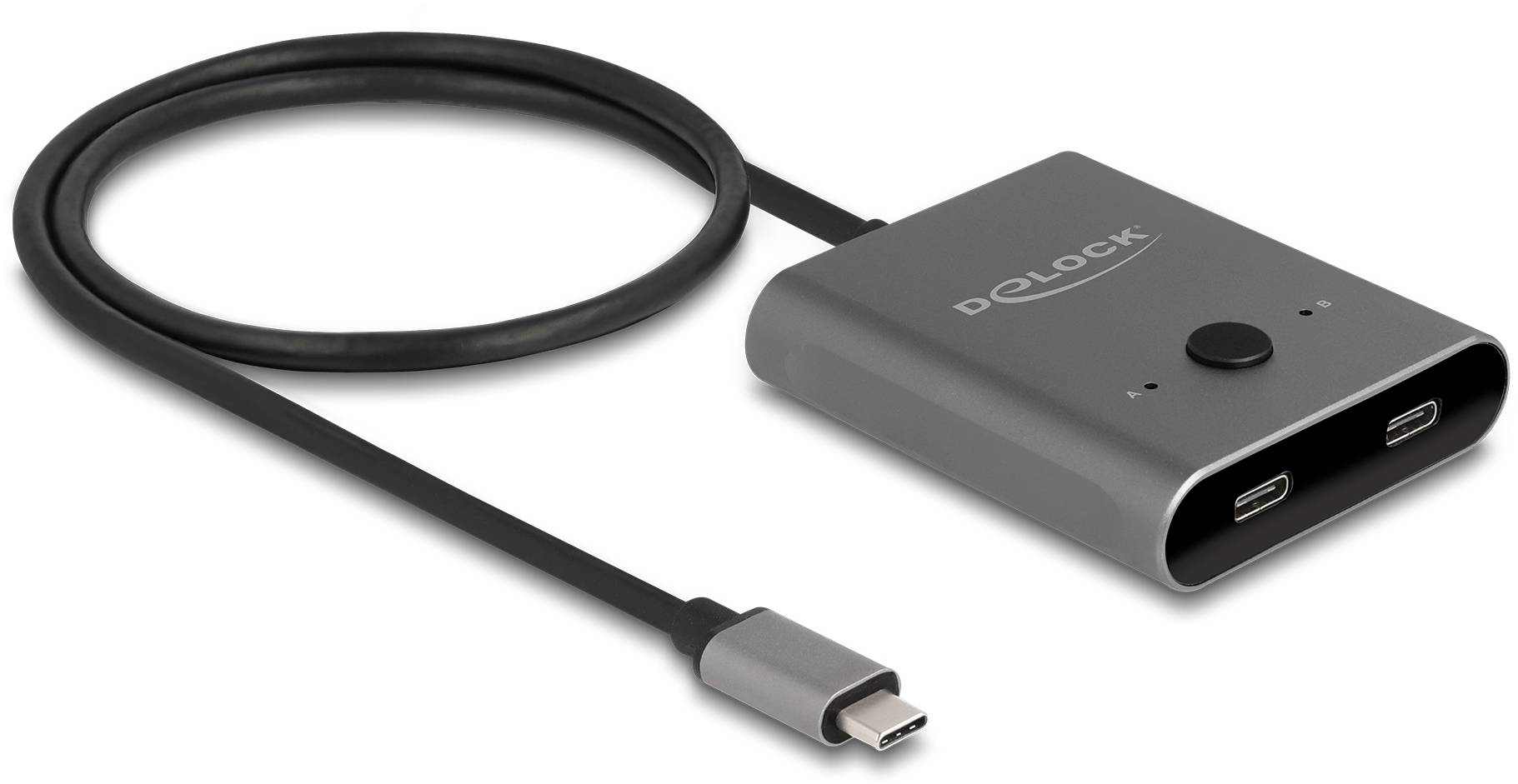 Delock 11500 USB-C® (USB 3.2 Gen 2) Umschalter Grau-1