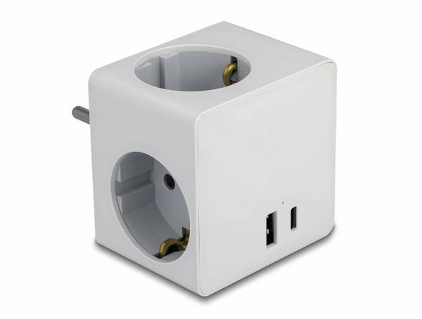 Delock 11501 Steckdosenwürfel  Weiß Schutzkontakt 1 St.