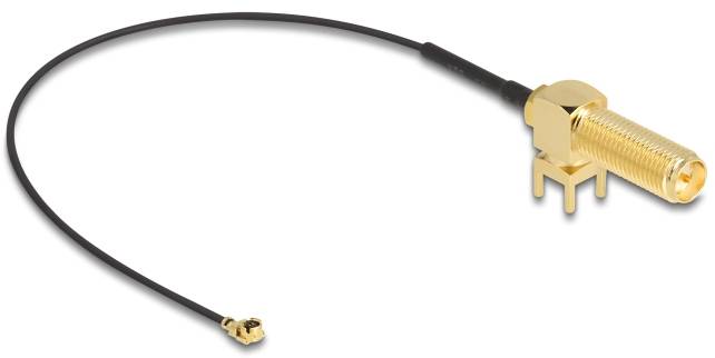 Thumbnail - Delock WLAN-Antennen Anschlusskabel [1x RPSMA-Buchse - 1x IPEX-Stecker] 0.15 m Schwarz