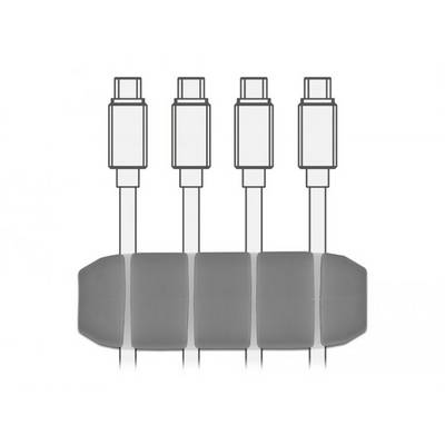 Delock Kabel-Halteclips Thermoplast Weiß, Grau (B x H) 16 mm x 10 mm 1 Set 18330-3
