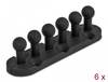 Delock Kabel-Halteclips Silikon Schwarz (Ø x H) 5 mm x 23 mm 6 St. 18332