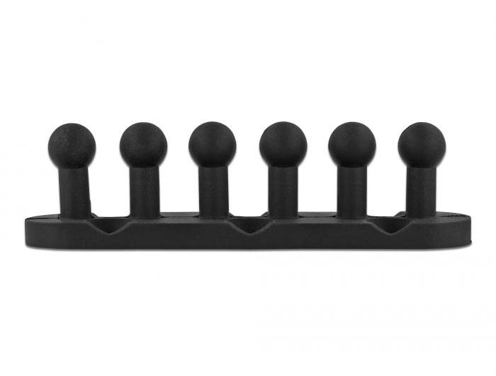 Delock Kabel-Halteclips Silikon Schwarz (Ø x H) 5 mm x 23 mm 6 St. 18332-2