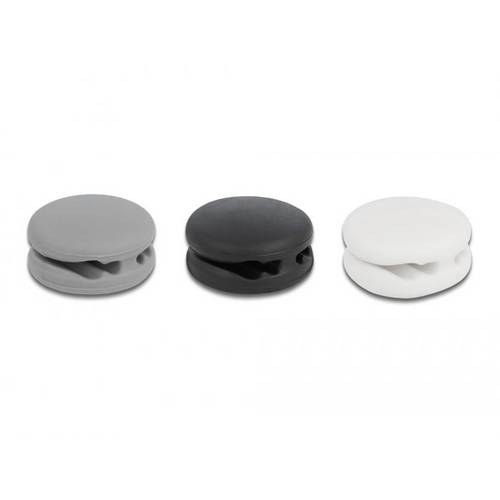 Thumbnail - Delock Kabel-Halteclips Thermoplast Schwarz, Grau, Weiß 1 Set 18339