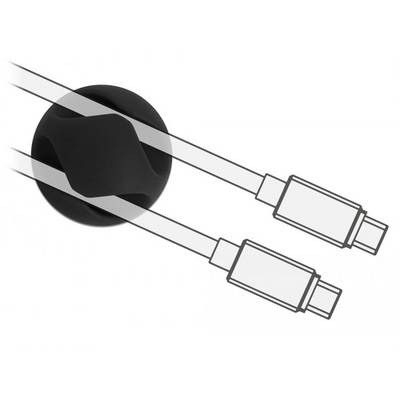 Delock Kabel-Halteclips Thermoplast Schwarz (Ø x H) 4 mm x 12 mm 10 St. 18345-2