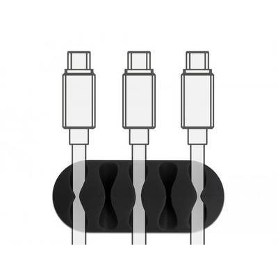 Delock Kabel-Halteclips Thermoplast Schwarz, Weiß flexibel (Ø x H) 5 mm x 15 mm 1 Set 18347-3