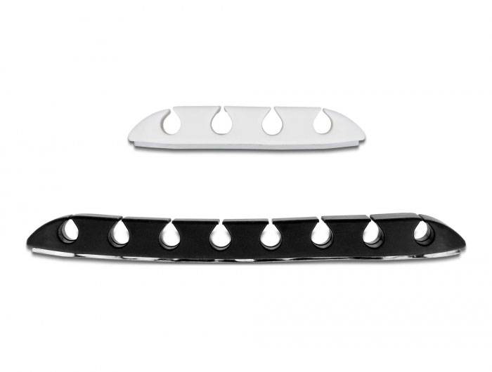 Delock Kabel-Halteclips Thermoplast Schwarz, Weiß flexibel (Ø x H) 5 mm x 10 mm 10 St. 18400-2