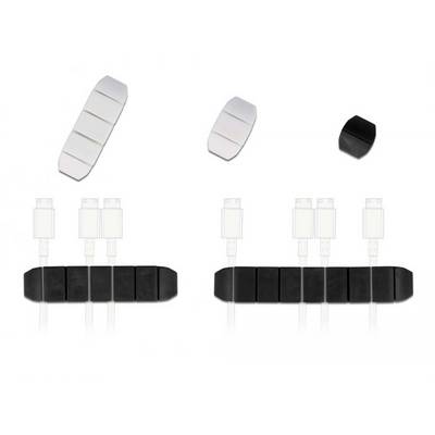 Delock Kabel-Halteclips Thermoplast Schwarz, Weiß flexibel (Ø x H) 5 mm x 10 mm 10 St. 18400-3