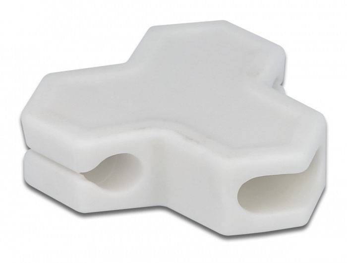 Delock Kabel-Halteclips Thermoplast Weiß (B x H) 40 mm x 12 mm 1 Set 18401-1