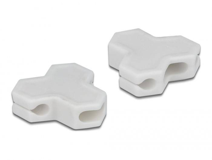 Delock Kabel-Halteclips Thermoplast Weiß (B x H) 40 mm x 12 mm 1 Set 18401-2