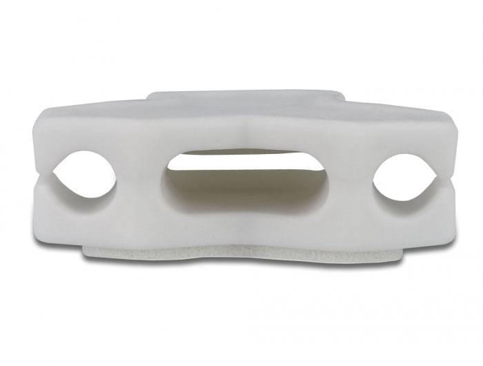 Delock Kabel-Halteclips Thermoplast Weiß (B x H) 40 mm x 12 mm 1 Set 18401-3