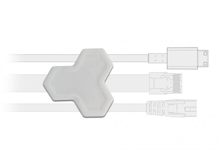 Delock Kabel-Halteclips Thermoplast Weiß (B x H) 40 mm x 12 mm 1 Set 18401-4