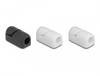 Delock Kabel-Halteclips Silikon Schwarz, Weiß (L x B x H) 23 x 11 x 11 mm 1 Set 18404
