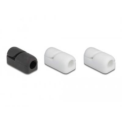 Delock Kabel-Halteclips Silikon Schwarz, Weiß (L x B x H) 23 x 11 x 11 mm 1 Set 18404-0