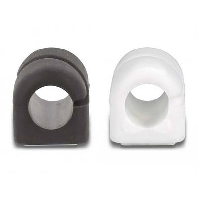 Delock Kabel-Halteclips Silikon Schwarz, Weiß (L x B x H) 23 x 11 x 11 mm 1 Set 18404-2