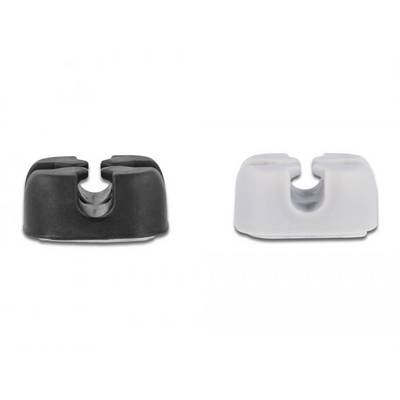 Delock Kabel-Halteclips Thermoplast Schwarz, Grau (L x B x H) 20 x 20 x 10 mm 1 Set 18405-0
