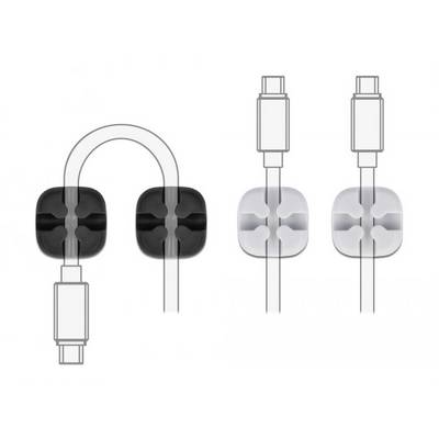 Delock Kabel-Halteclips Thermoplast Schwarz, Grau (L x B x H) 20 x 20 x 10 mm 1 Set 18405-2