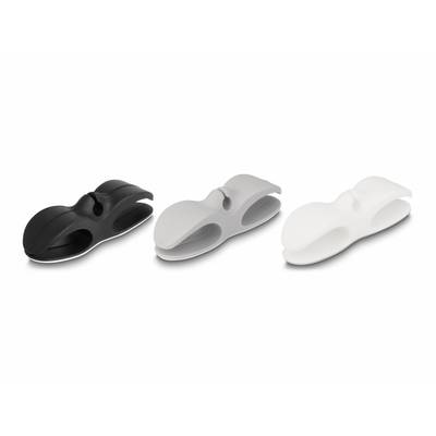 Delock Kabel-Halteclips Silikon Weiß, Grau, Schwarz (Ø x H) 8 mm x 2.8 cm 1 Set 18443-0