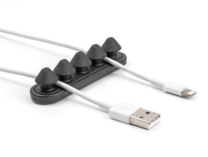 Delock Kabel-Halteclips ABS Schwarz (Ø x H) 5 mm x 20 mm 2 St. 18444-3