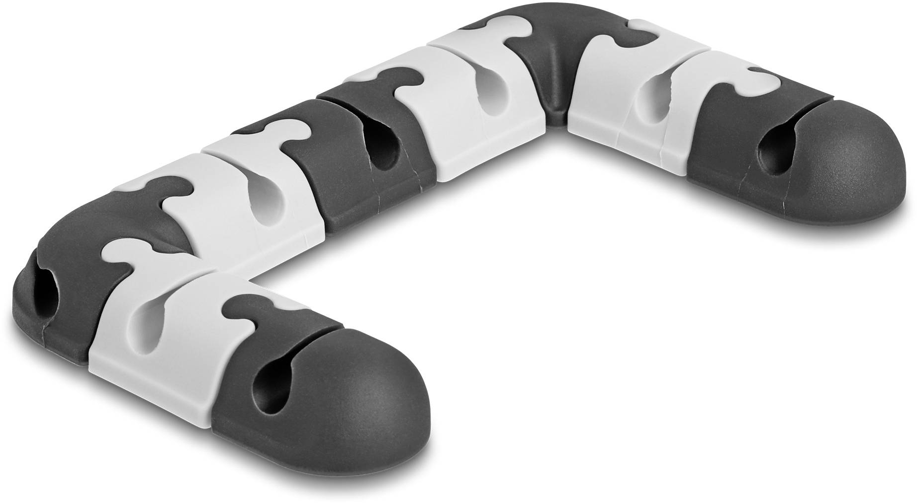Delock Kabel-Halteclips Thermoplast Schwarz, Grau flexibel (Ø) 6 mm 1 Set 18448-2